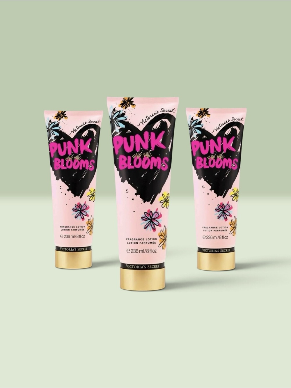 Victoria's Secret PUNK BLOOMS Fragrance Lotion ~ 8 fl.oz. ( Lot of 3 )